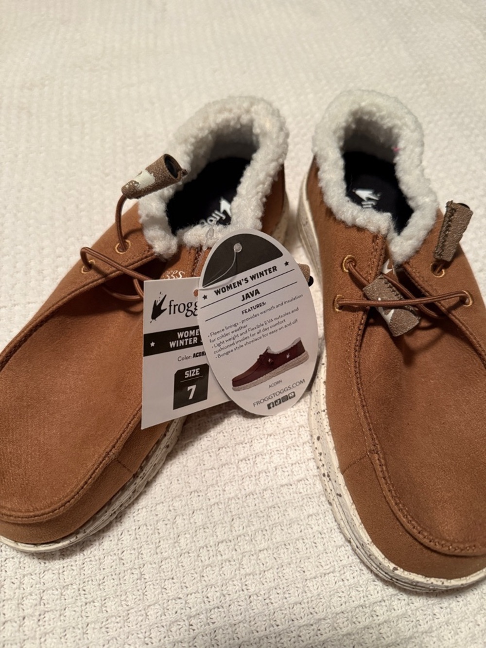 Women's Winter Java Suede Slip-On Shoes - Brown